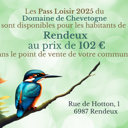 Vente de pass du Domaine de Chevetogne